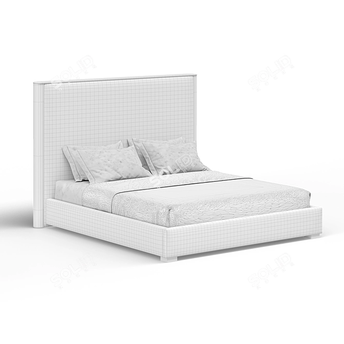 Masterfully Crafted Shell Bed 3D model image 4