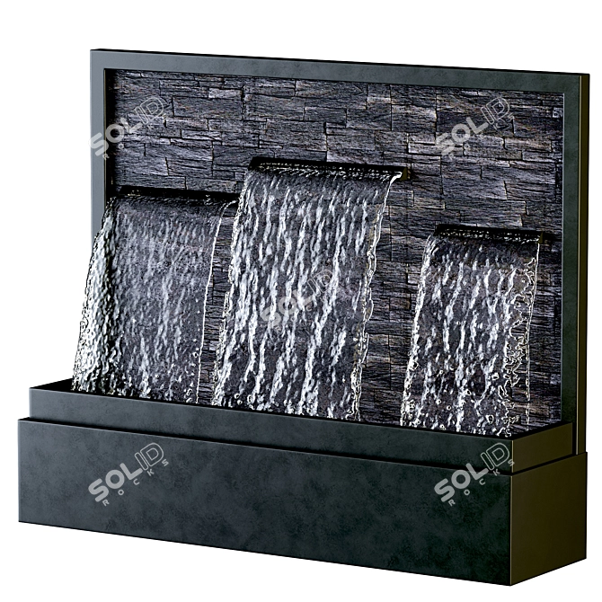 TETRIS Stone Water Feature Display 3D model image 1