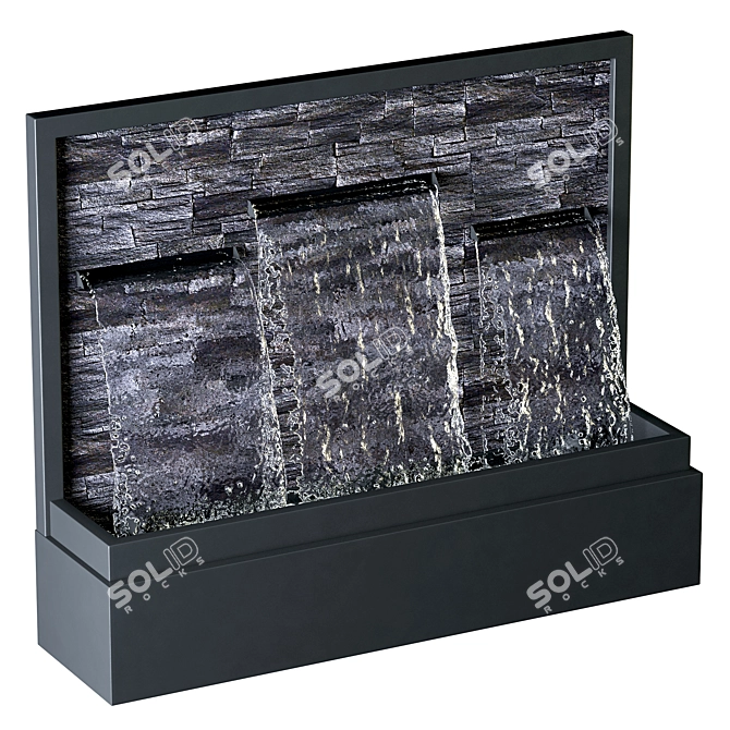 TETRIS Stone Water Feature Display 3D model image 4