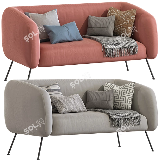 Stylish DAVI 31 Modern Sofa 3D model image 1