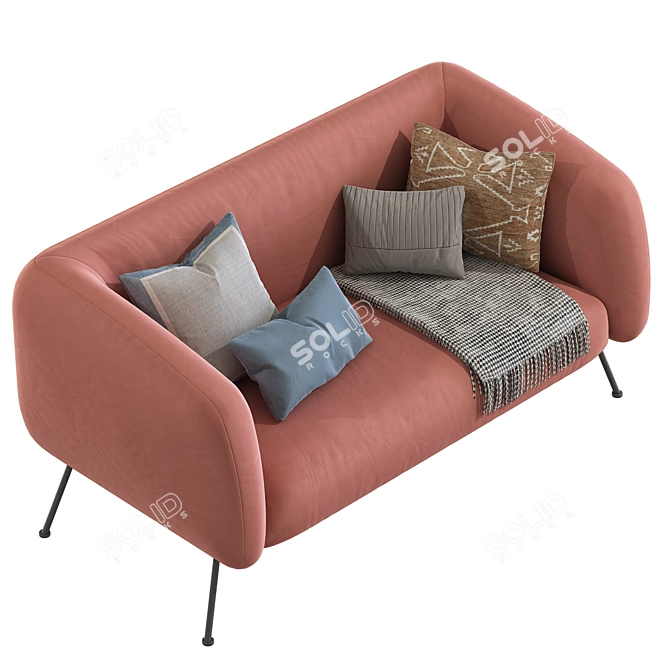 Stylish DAVI 31 Modern Sofa 3D model image 2