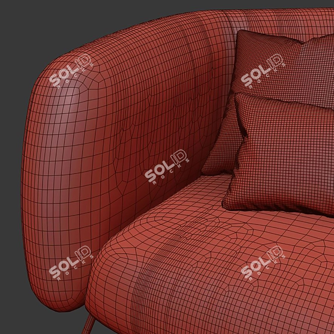 Stylish DAVI 31 Modern Sofa 3D model image 6