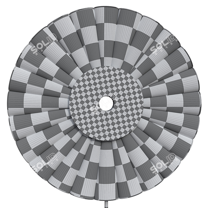 Contemporary Reine White Floor Lamp 3D model image 3