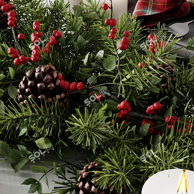  Festive Christmas Table Setting 3D model image 4