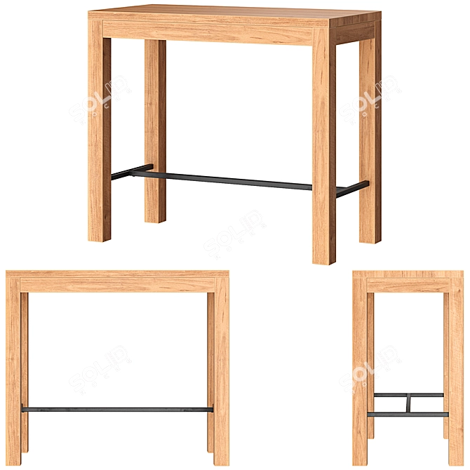 Modern Bar Table Florence Optimize 3D model image 3