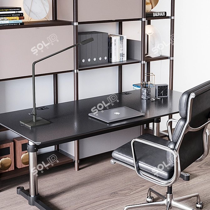 Modern Workspace Set with Manerba, USM & Vitra 3D model image 2