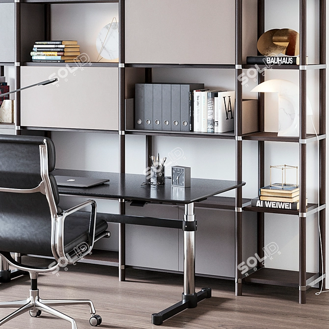 Modern Workspace Set with Manerba, USM & Vitra 3D model image 3