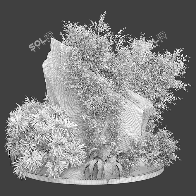 Vintage Vray Outdoor Plant Model 3D model image 4