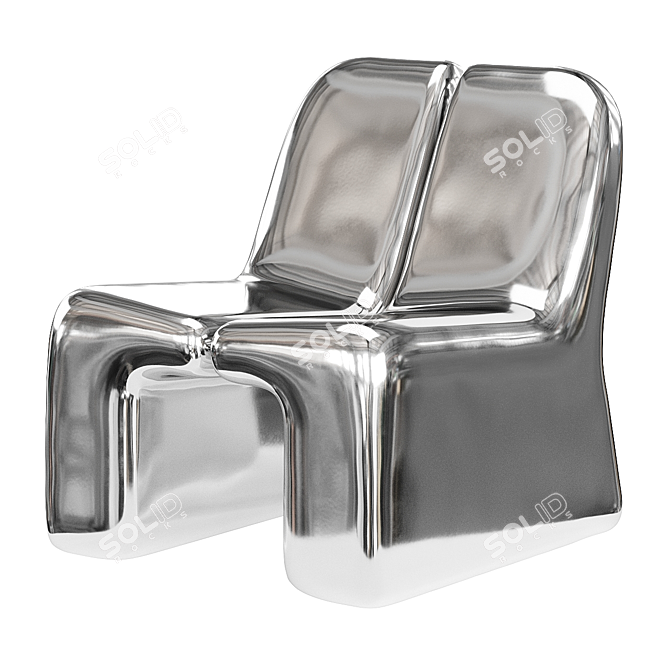 Innovative Virtual-Physical Opposite Chair 3D model image 1