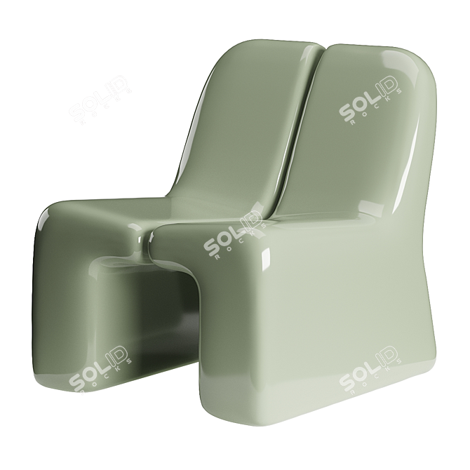 Innovative Virtual-Physical Opposite Chair 3D model image 2