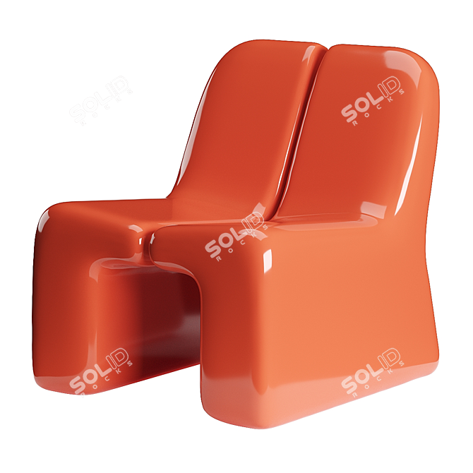 Innovative Virtual-Physical Opposite Chair 3D model image 4