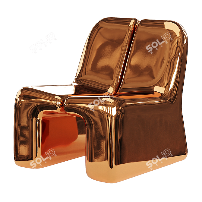 Innovative Virtual-Physical Opposite Chair 3D model image 6