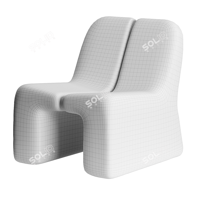 Innovative Virtual-Physical Opposite Chair 3D model image 7