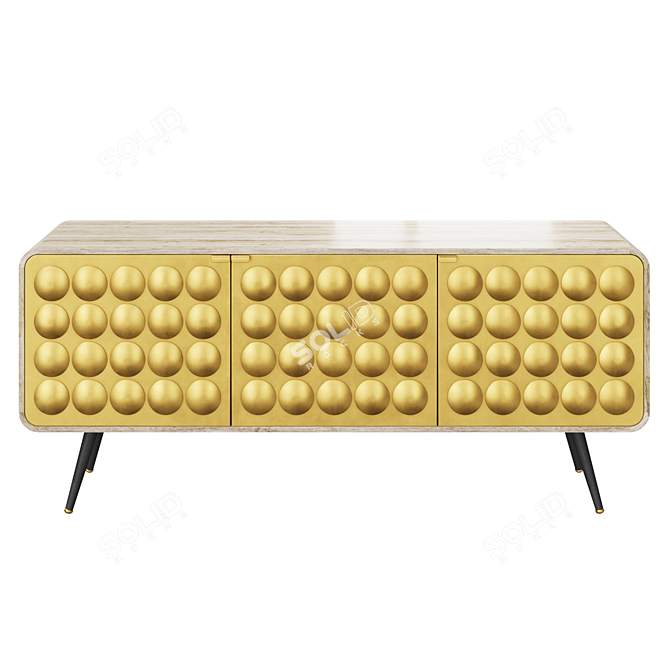 Gatsby Mango Wood Dresser 3D model image 1