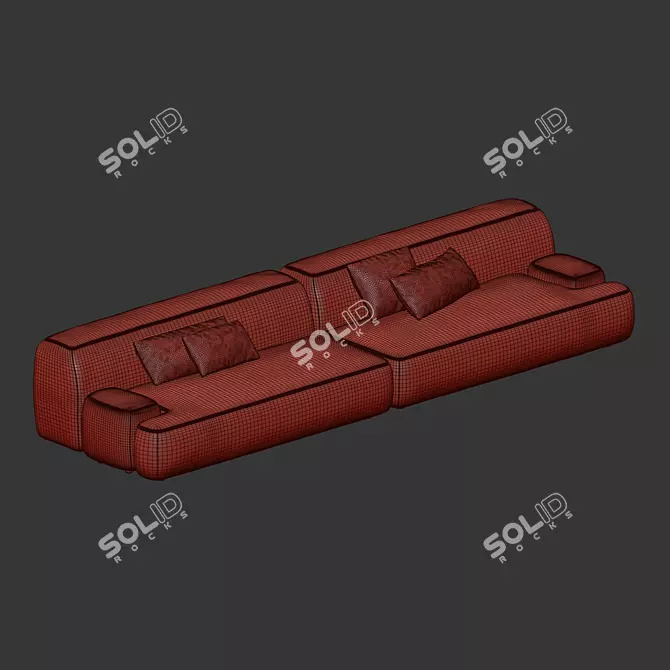 Zephyr Modular Sofa Set 3D model image 5