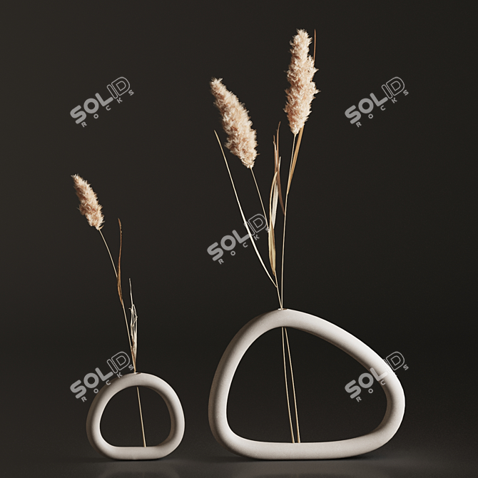 Natural Decor Plant Set 01 3D model image 1