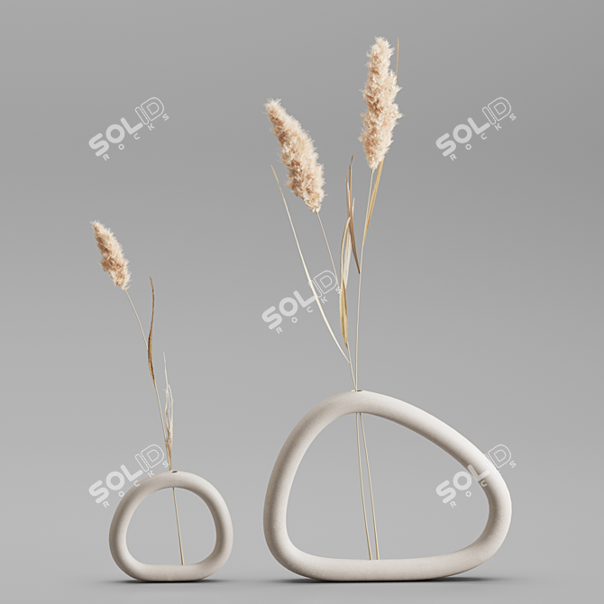 Natural Decor Plant Set 01 3D model image 5