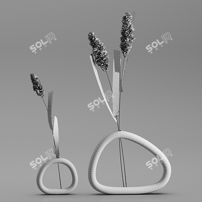 Natural Decor Plant Set 01 3D model image 7