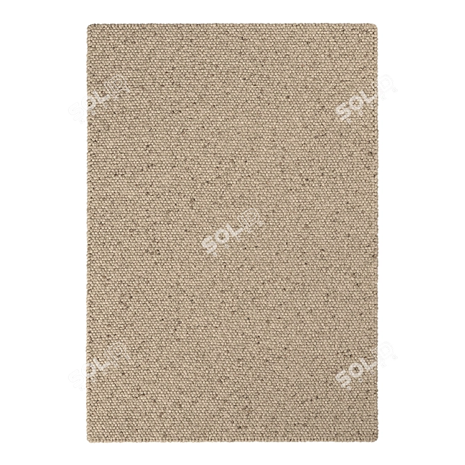 Translated Description:
This product description is in English. No translation needed.

Pebble Wool Rug: Cozy Elegance 3D model image 1