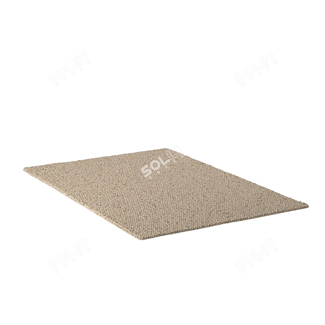 Translated Description:
This product description is in English. No translation needed.

Pebble Wool Rug: Cozy Elegance 3D model image 2