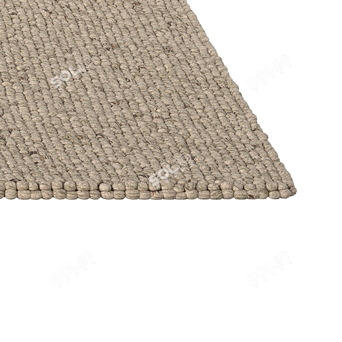 Translated Description:
This product description is in English. No translation needed.

Pebble Wool Rug: Cozy Elegance 3D model image 4