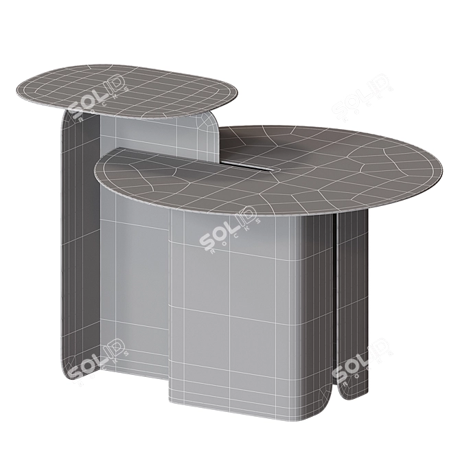 Scandinavian Style Round Coffee Table 3D model image 4