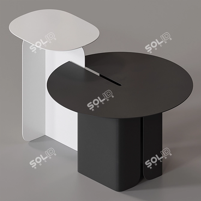 Scandinavian Style Round Coffee Table 3D model image 5