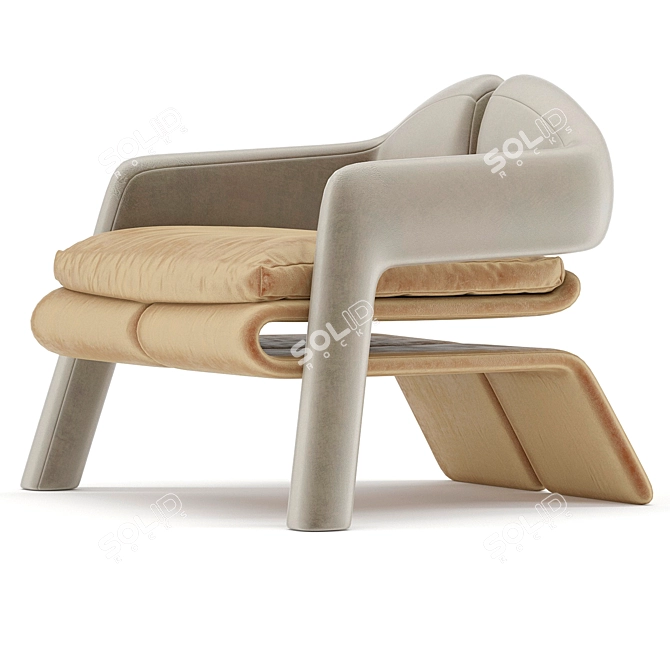 Futuristic Dynamic Dulki Armchair 3D model image 3