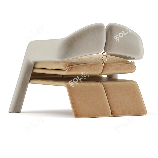 Futuristic Dynamic Dulki Armchair 3D model image 5