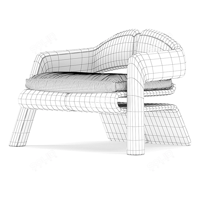 Futuristic Dynamic Dulki Armchair 3D model image 6