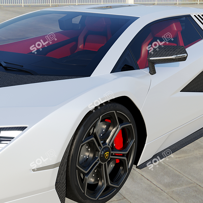 Revolutionary Rebirth: Lamborghini Countach LPI 3D model image 3