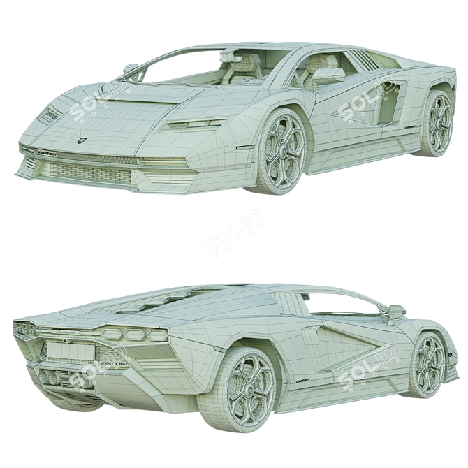 Revolutionary Rebirth: Lamborghini Countach LPI 3D model image 5