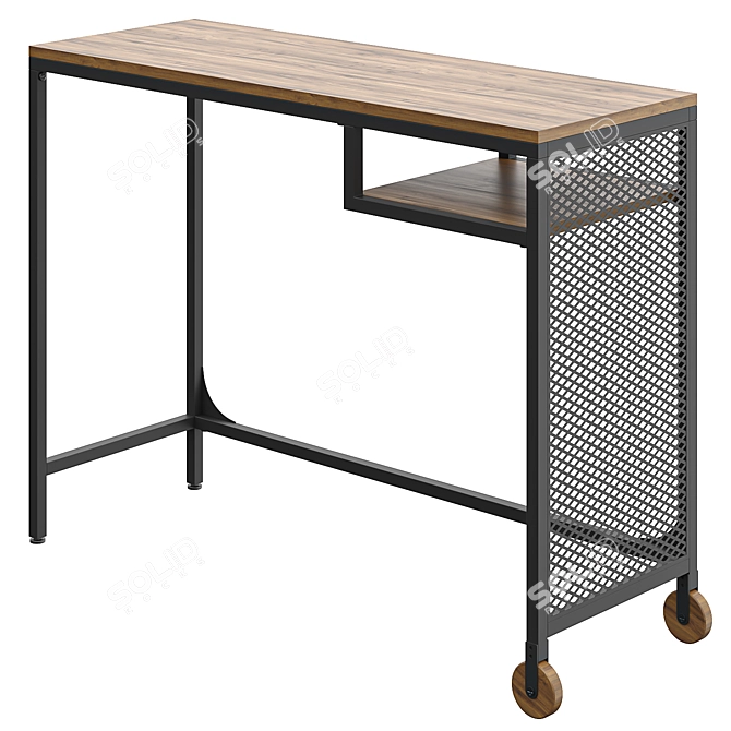 Modern Industrial Laptop Table IKEA 3D model image 1