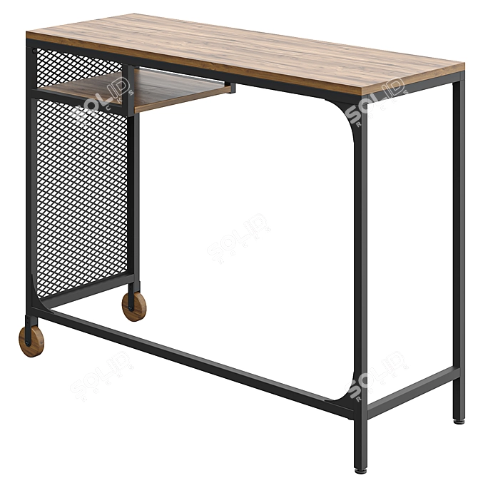 Modern Industrial Laptop Table IKEA 3D model image 2