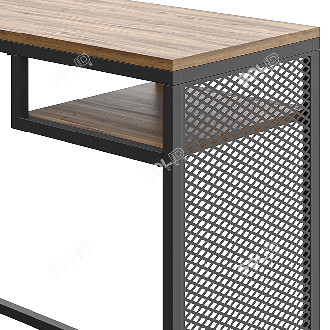 Modern Industrial Laptop Table IKEA 3D model image 3