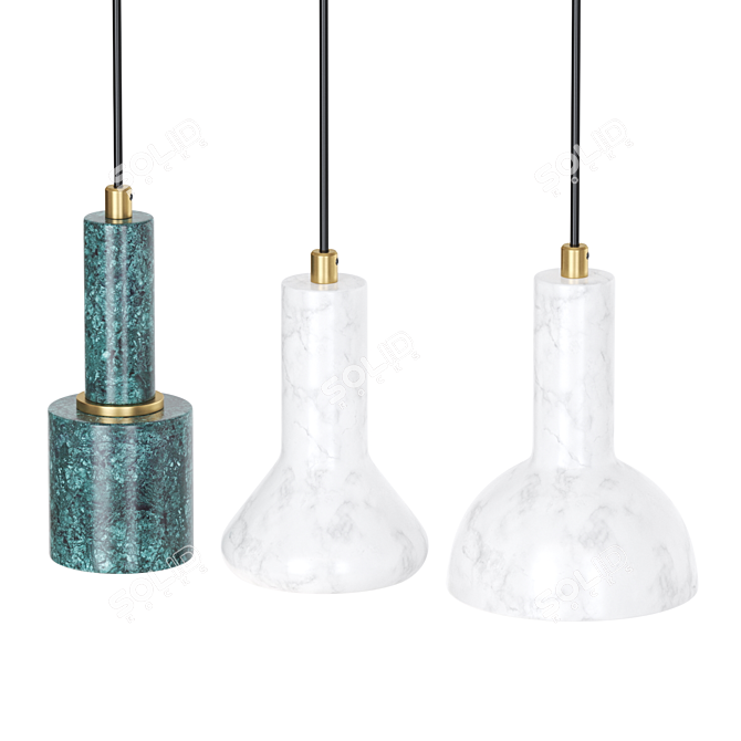 Geometric LED Pendant Light 3D model image 2