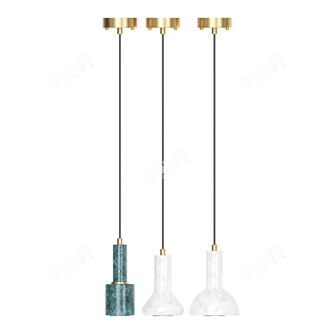 Geometric LED Pendant Light 3D model image 4