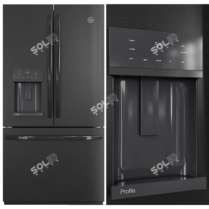 Complete GE Appliance Set 3D model image 2