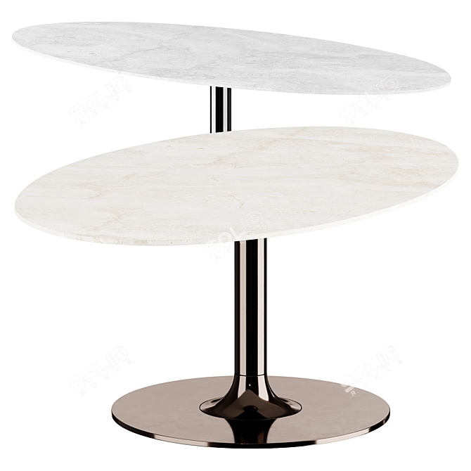 Elegant Minotti OLIVER Dining Table 3D model image 1