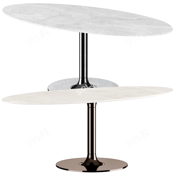 Elegant Minotti OLIVER Dining Table 3D model image 2