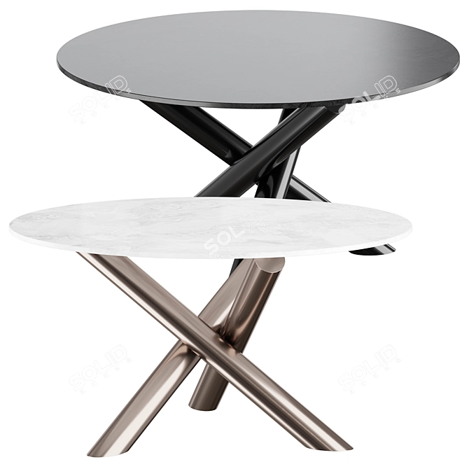 Elegant Minotti Outdoor Dining Table 3D model image 2