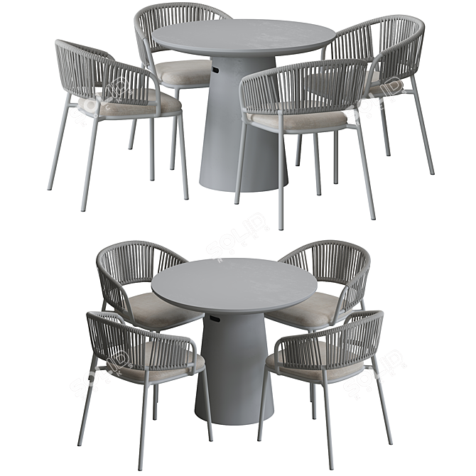 Outdoor Dining Set: Mate & Itai 3D model image 2