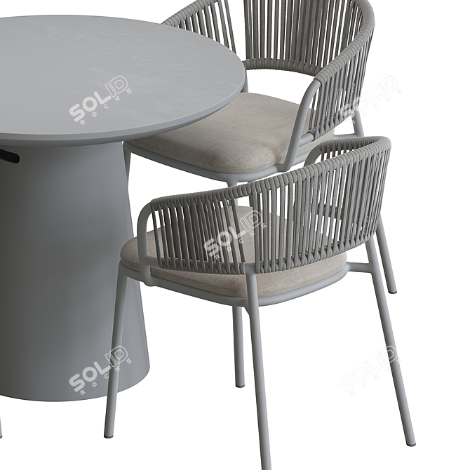 Outdoor Dining Set: Mate & Itai 3D model image 3