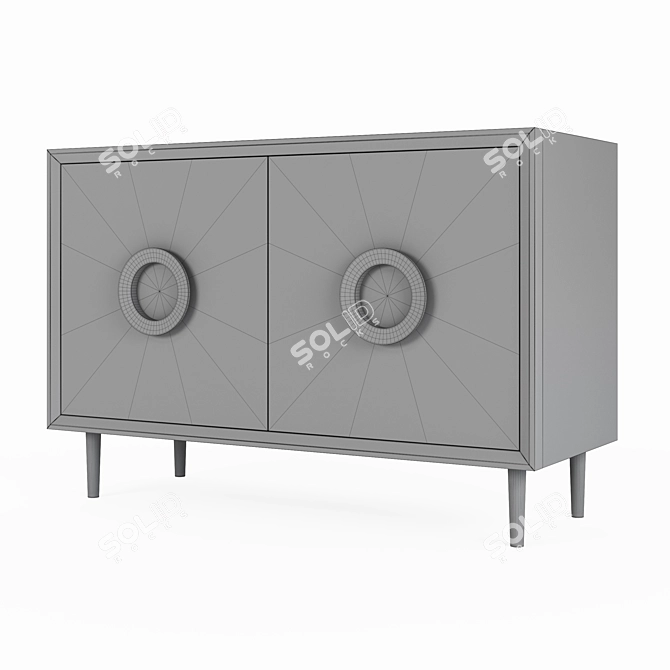 Sleek Normandy Cabinet Beauty 3D model image 4