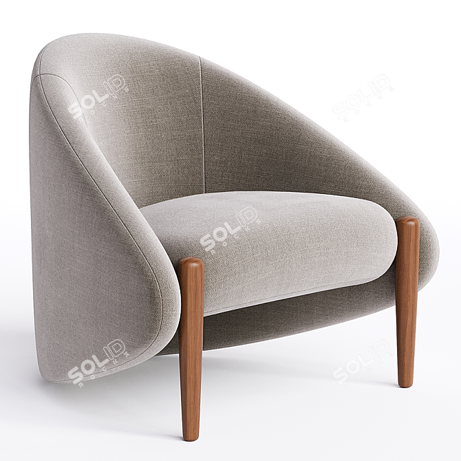 Contemporary Fabric Armchair by Roche Bobois 3D model image 1