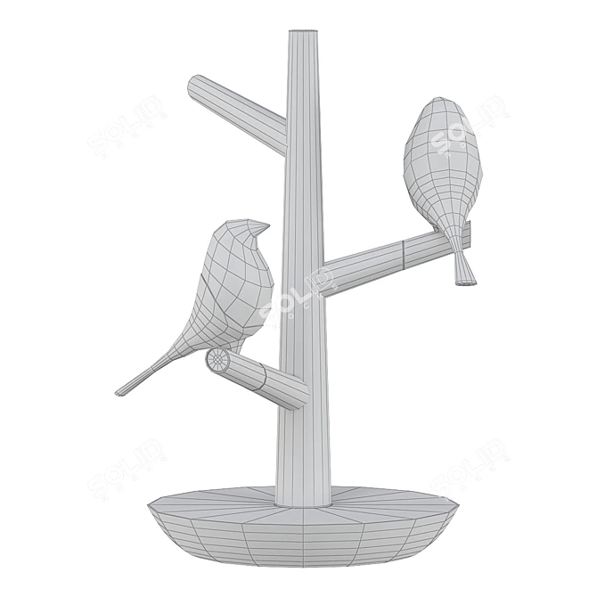 Vintage Bird Cage Table Lamp 3D model image 2