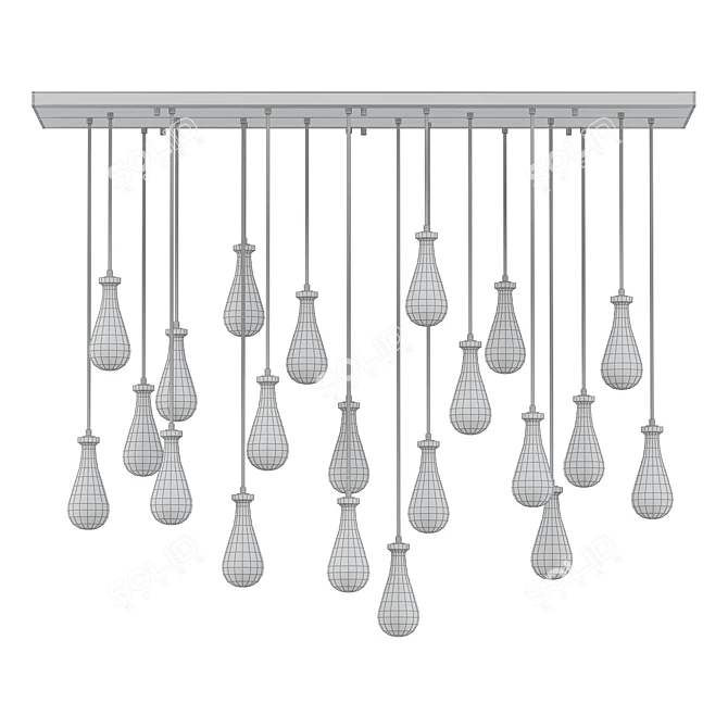  Crystal Rain 72-Inch Chandelier 3D model image 2