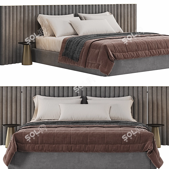 Royal Comfort King Size Bed 3D model image 3