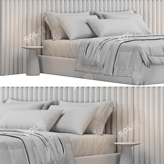 Royal Comfort King Size Bed 3D model image 6