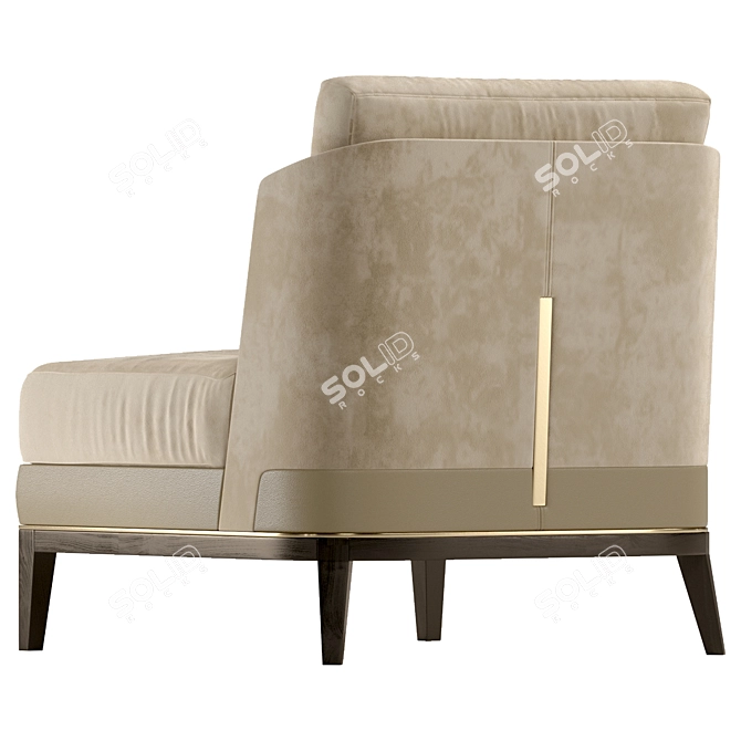 Sleek Aster Arthur Armchair 3D model image 3